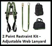 2 Point Restraint Harness Kit (Adjustable Web Lanyard)